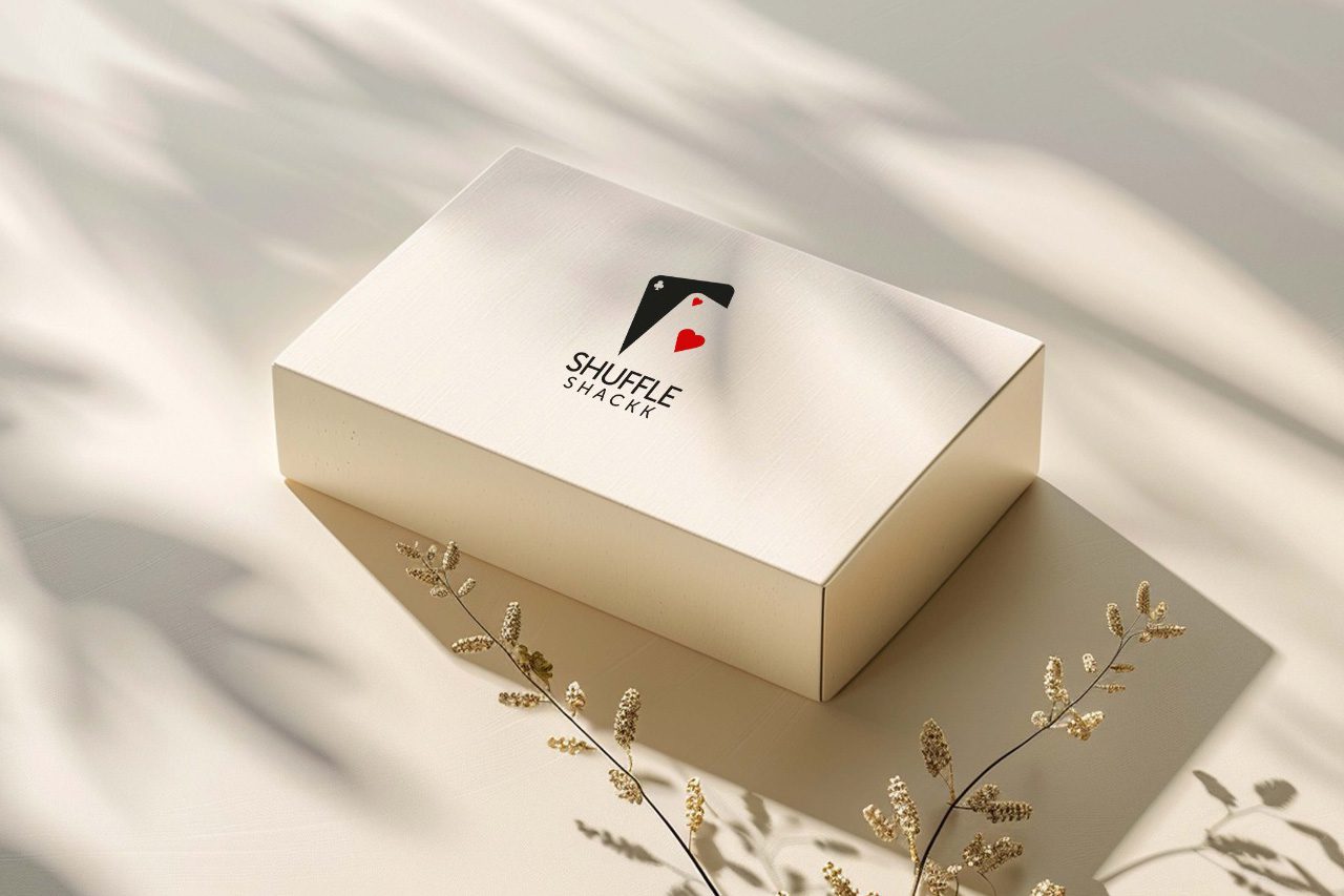 Shuffle Shackk packaging box mockup