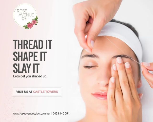 Thread it! 
Shape it ! 
Slay It! 
Let us shape your brows to perfection in a serene and calming atmosphere at @roseavenue.salon 🙌🌸✨

Visit our store Today ☺

#beautychallenge #roseavenue #beautiful #skincareroutine #PersonalCare #selfcare #parlour #australia #sydney